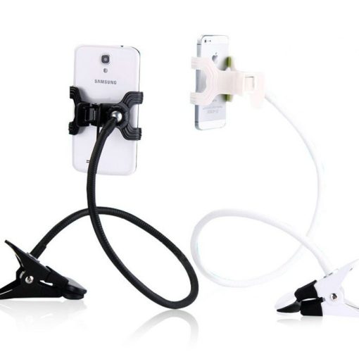 Felcsíptethető univerzális asztali telefontartó, fekete - Harmadik kéz ami megtartja a mobilod!