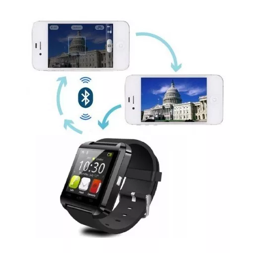 Android Bluetooth okosóra, Kék - Telefonálás +Appok +Zene +Fotózás egyben!