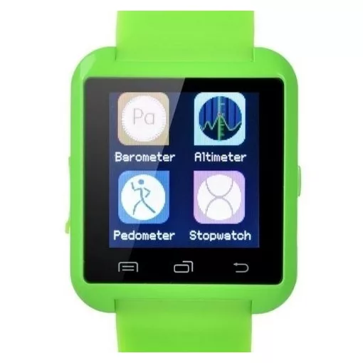 Android Bluetooth okosóra, Zöld - Telefonálás +Appok +Zene +Fotózás egyben!