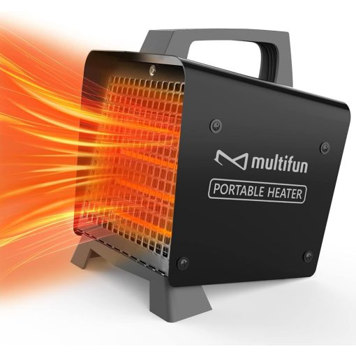 Multifun 2000W-os ipari kerámia hősugárzó, Fekete - Élvezze a meleget otthonában!