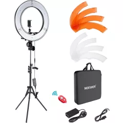   Hakutatz Ring selfi lámpa szett 18" colos 185 cm-es tripoddal