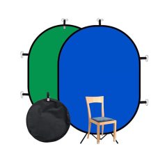   Hakutatz Chroma Key, Összecsukható háttér zöld/kék 150cm*100cm - Profi felvételek bármilyen környezetben!