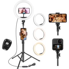   Hakutatz állványos szelfi lámpa 10" colos távirányítóval