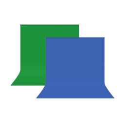   Hakutatz Zöld- Kék studió háttér anyag 150cm*190cm + 4 rögzítő kampó - Profi és lenyűgöző képek készítése bármely környezetben!