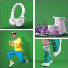 Hakutatz Zöld- Kék studió háttér anyag 150cm*190cm + 4 rögzítő kampó - Profi és lenyűgöző képek készítése bármely környezetben!