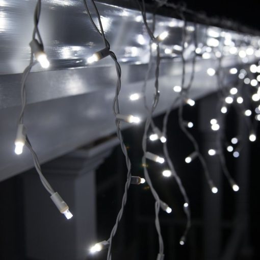 100 LED-es karácsonyi Jégcsap - Hidegfehér