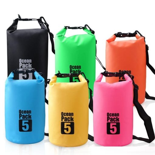 Dry Bag felakasztható, vízálló táska (5L - 18x35cm) - Zöld