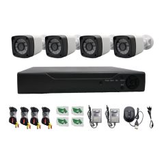   4 kamerás AHD megfigyelő rendszer – 1080P (2MP) kültéri kamerák, éjjellátás, P2P távoli elérés, PAL