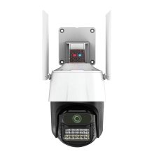 Titan 360' 5MP WiFi PTZ kültéri biztonsági kamera – iCSee, éjjellátás, mozgáskövetés, IP66 - fehér-fekete