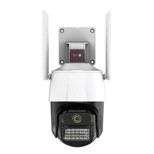 Titan 360' 5MP WiFi PTZ kültéri biztonsági kamera – iCSee, éjjellátás, mozgáskövetés, IP66 - fehér-fekete