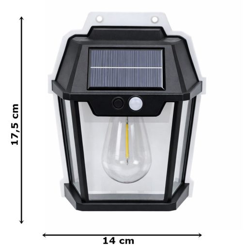 Napelemes, mozgásérzékelős kültéri világítás