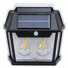 Dupla LED-es, napelemes, mozgásérzékelős kültéri világítás