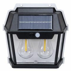   Dupla LED-es, napelemes, mozgásérzékelős kültéri világítás