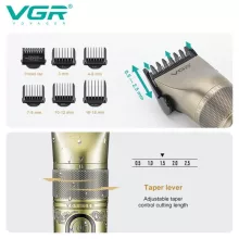 VGR V-659 Professzionális Hajvágó – Kerámia és porfém ötvözetű pengével, Zoom Wheel állítás, IPX7 vízálló, 6500–7500 RPM, 300 perc üzemidő