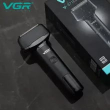 VGR V-371 Elektromos borotva férfiaknak – Kihajtható trimmelővel, vezeték nélküli, IPX5 vízálló, nedves és száraz borotválkozáshoz