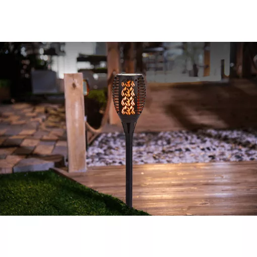 LED szolár fáklya lánghatású világítással