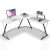 BigHome L alakú íróasztal - fehér 