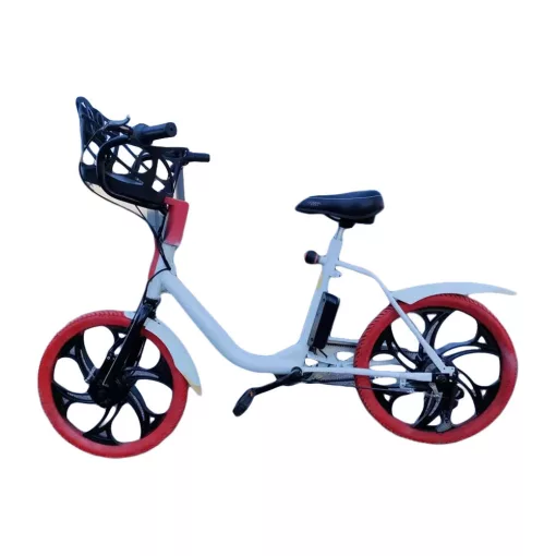 Elektromos városi kerékpár kosárral