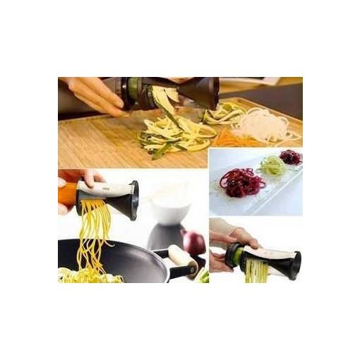 Zöldség spirál vágó - Fekete - A kreatív ételekhez!