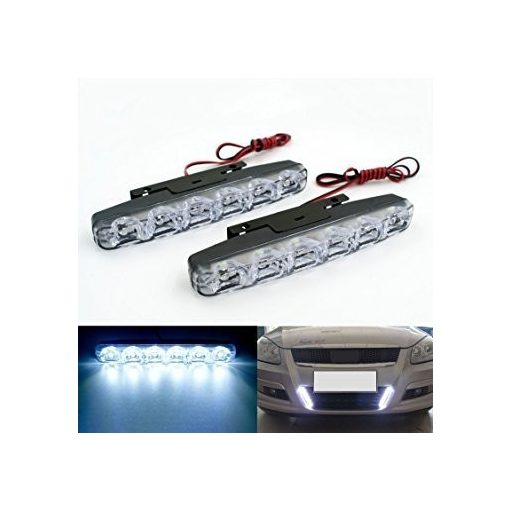autós nappali menetfény 8 ledes - Dekoratív extra világítás bárhova, könnyen felszerelhető, ütés és vízálló.