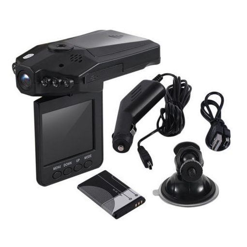 ALphaOne Magyar menüs Autós eseményrögzítő biztonsági kamera -Színes monitorral és éjjellátó funkcióval.