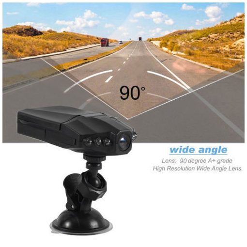 ALphaOne Magyar menüs Autós eseményrögzítő biztonsági kamera -Színes monitorral és éjjellátó funkcióval.