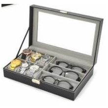 elegáns óra ésszemüvegtartó doboz 9 fakkos