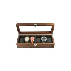 Elegáns óratartó doboz 6 fakkos