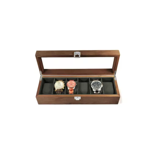 Elegáns óratartó doboz 6 fakkos