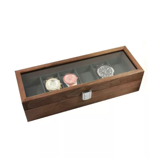 Elegáns óratartó doboz 6 fakkos
