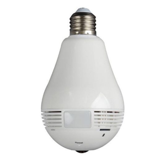 LED égőnek álcázott WIFI-s panoráma kamera - 360°-os Biztonság!