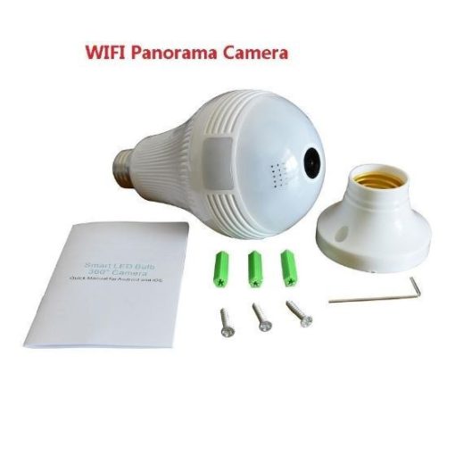 LED égőnek álcázott WIFI-s panoráma kamera - 360°-os Biztonság!