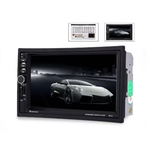 Magyar menüs, 2Din-es autórádió 7 colos,multimédiás rendszer , mp5 4*45W Ingyen szállítással