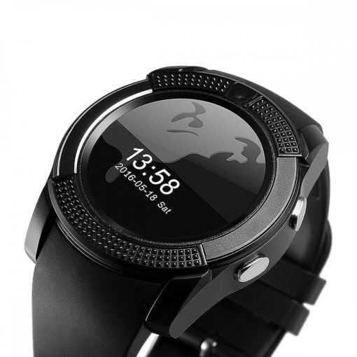 Bass V8 okos óra fekete - Sport funkció,sim foglalat,kamera, android és ios telefonokra egyaránt.