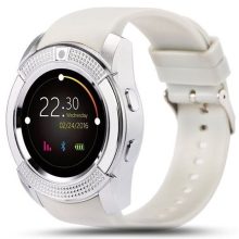 Bass V8 okos óra fehér - Sport funkció,sim foglalat,kamera, android és ios telefonokra egyaránt.