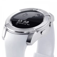 Bass V8 okos óra fehér - Sport funkció,sim foglalat,kamera, android és ios telefonokra egyaránt.