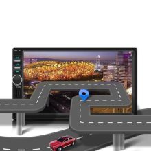 GPS Navigációs, Magyar menüs 7" LCD Bluetooth Mp5 Autórádió - Képernyő tükrözéssel, Kormányvezérlővel!