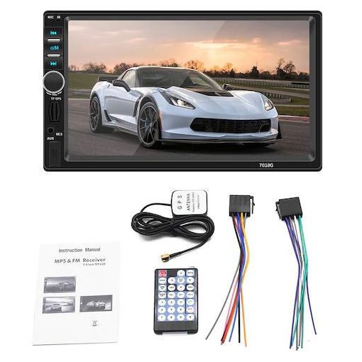 GPS Navigációs, Magyar menüs 7" LCD Bluetooth Mp5 Autórádió - Képernyő tükrözéssel, Kormányvezérlővel!