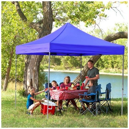 Összecsukható kerti pavilon 3*3 méter kék erős szerkezetű