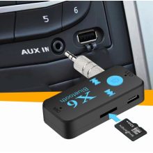 X6 Bluetooth AUX adapter SD kártya foglalattal