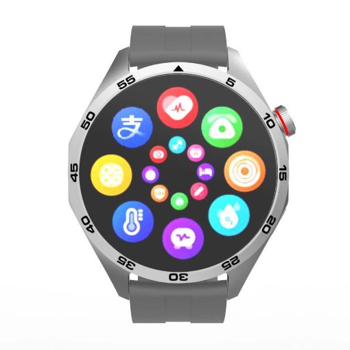 Laxasfit GT4 okosóra okosóra ezüst színű szürke szilion szíjjal -  Pulzus, vérnyomás, véroxigén mérés