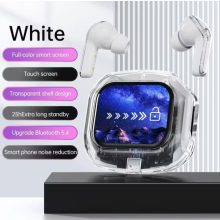 AirMaximo – Fehér vezeték nélküli fülhallgató, kijelzős töltőtokkal