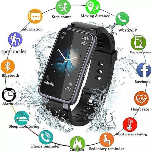 ActiveSense fekete okoskarkötő - Pulzus,Vérnyomás,Véroxigénszint mérés