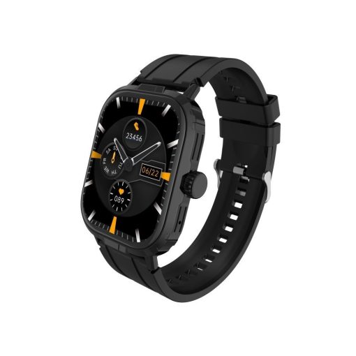 NovaTime fekete Okosóra - Egészségfigyelő Bluetooth, sport, pulzusszám, véroxigén, több funkció