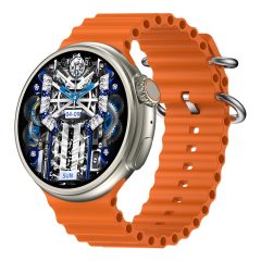   ChronoFlex Okosóra narancs – Iránytűvel Fejlett Egészségfigyelő Funkciókkal - Dupla szíjjal