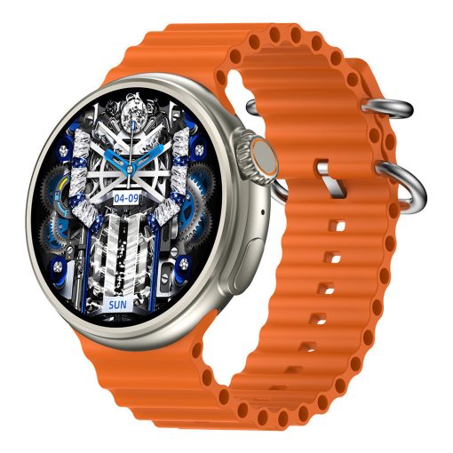 ChronoFlex Okosóra narancs – Iránytűvel Fejlett Egészségfigyelő Funkciókkal - Dupla szíjjal