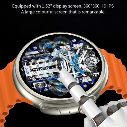 ChronoFlex Okosóra narancs – Iránytűvel Fejlett Egészségfigyelő Funkciókkal - Dupla szíjjal