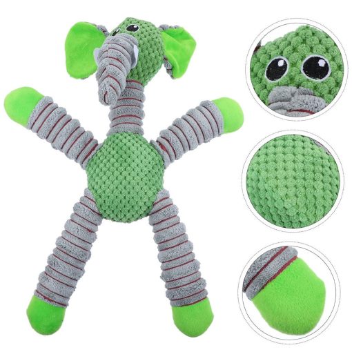 Plüss elefánt csipogó kutyajáték - extra erős - 42 cm 