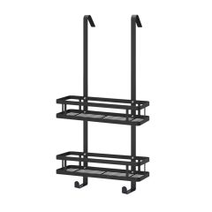   Fúrás Nélküli Helytakarékos Zuhanypolc – 2 Kosárral és Törölközőtartóval