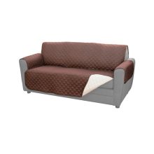 Kétoldalú kanapévédő takaró - Barna-bézs